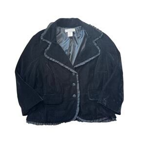 HI Studio by Jonathan Martin Vintage Black Velvet Jacket/Blazer women's 16